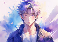 Anime Boy Abstract Wall Art