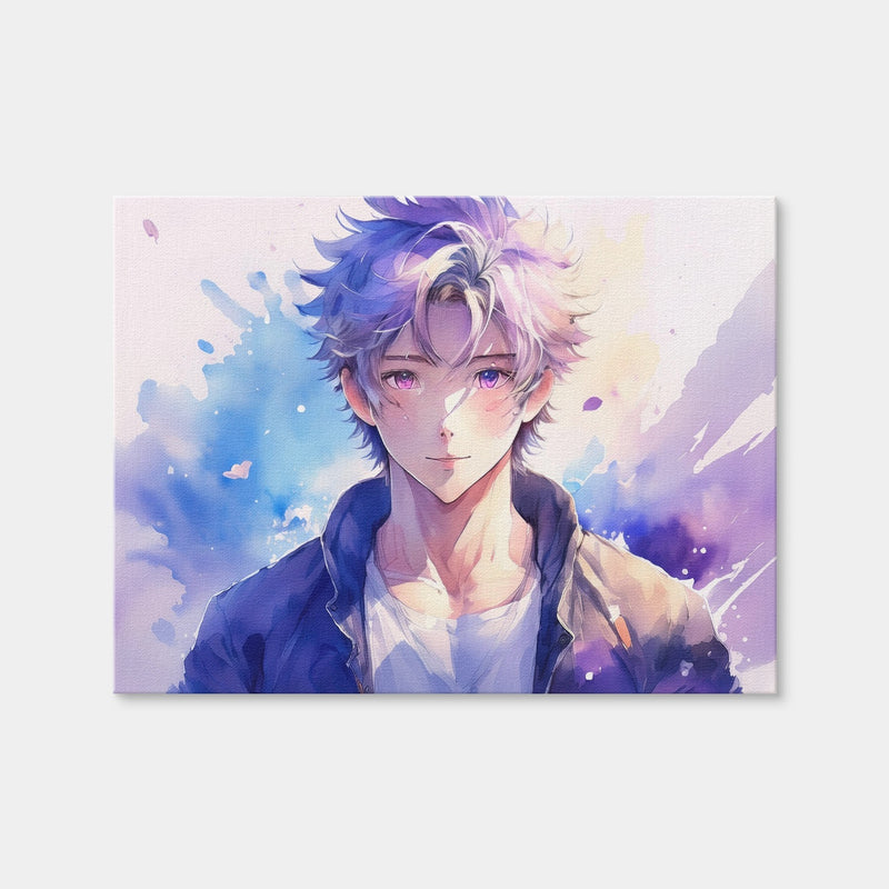 AUTO-MOCKUP WHITE | Anime Boy Abstract | 1 Piece | Gallery Wrap Canvas | group=4x3