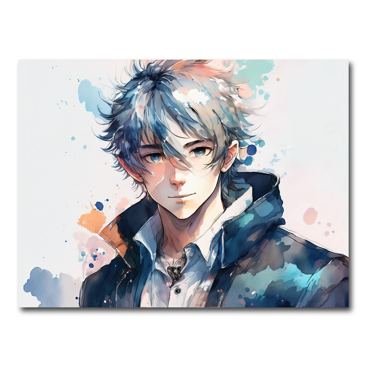 AUTO-MOCKUP WHITE | Anime Boy | 1 Piece | Gallery Wrap Canvas | group=4x3