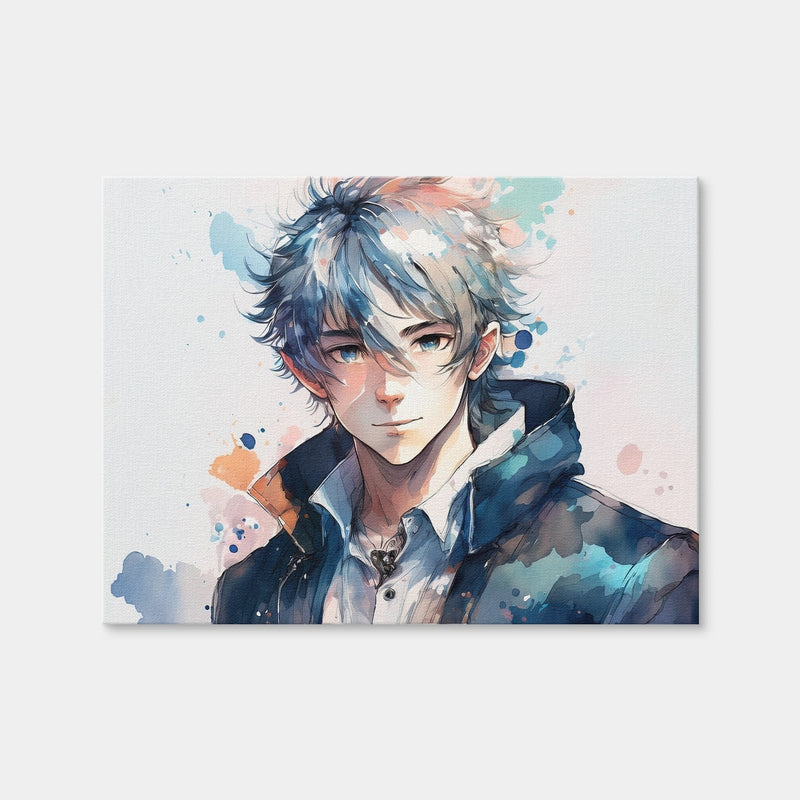 AUTO-MOCKUP WHITE | Anime Boy | 1 Piece | Gallery Wrap Canvas | group=4x3