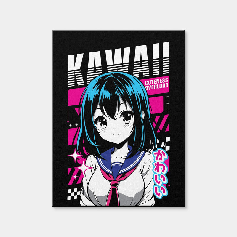 AUTO-MOCKUP WHITE | Anime Girl Poster | 1 Piece | Gallery Wrap Canvas | group=3x4