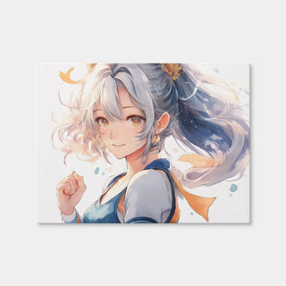 AUTO-MOCKUP WHITE | Anime Girl White | 1 Piece | Gallery Wrap Canvas | group=4x3