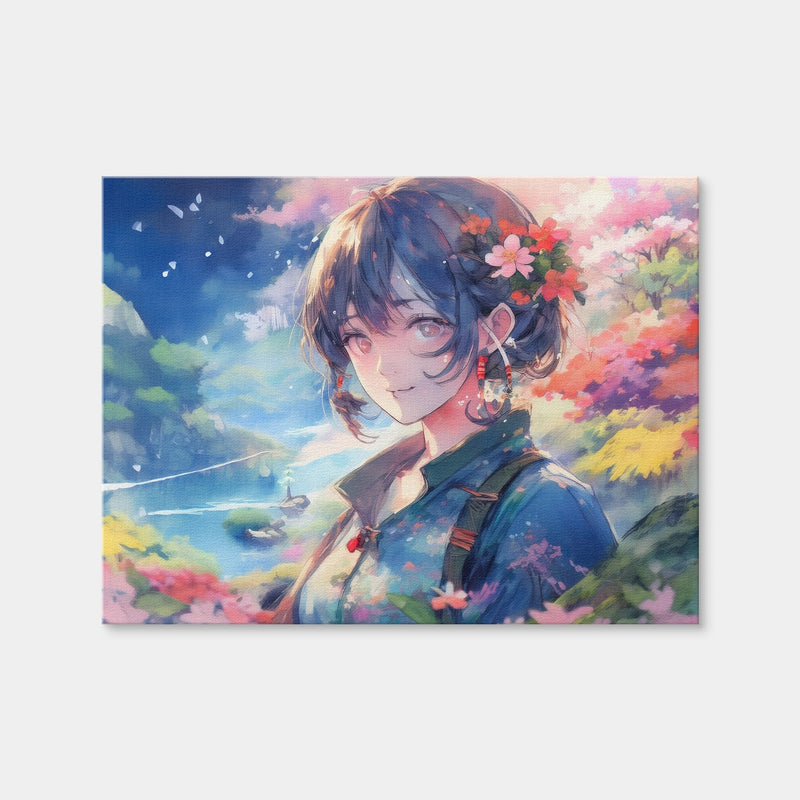 AUTO-MOCKUP WHITE | Anime Lady | 1 Piece | Gallery Wrap Canvas | group=4x3