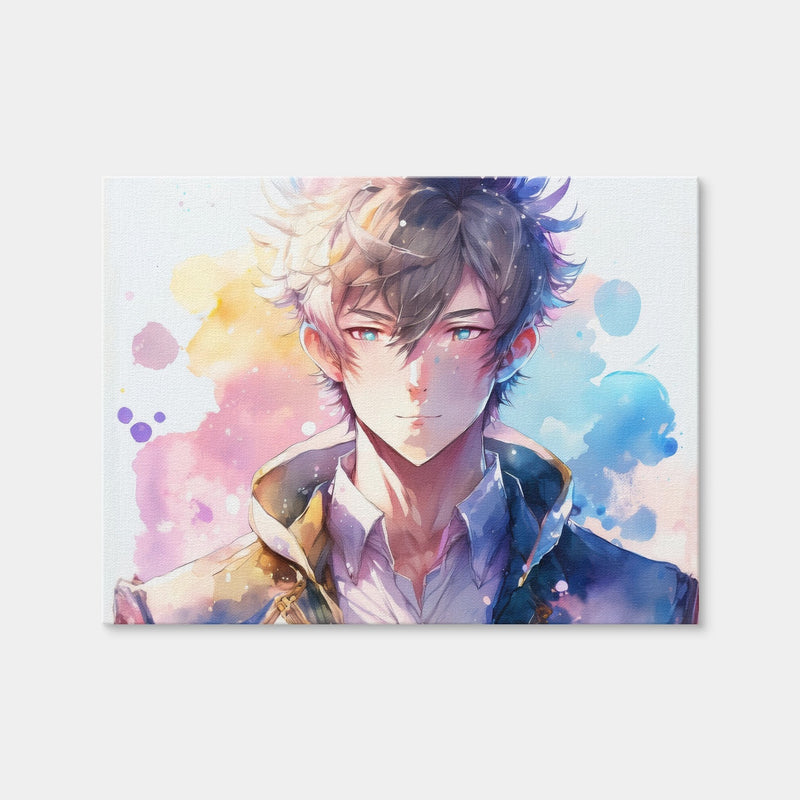 AUTO-MOCKUP WHITE | Anime Man | 1 Piece | Gallery Wrap Canvas | group=4x3
