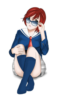Anime School Girl Wall Art