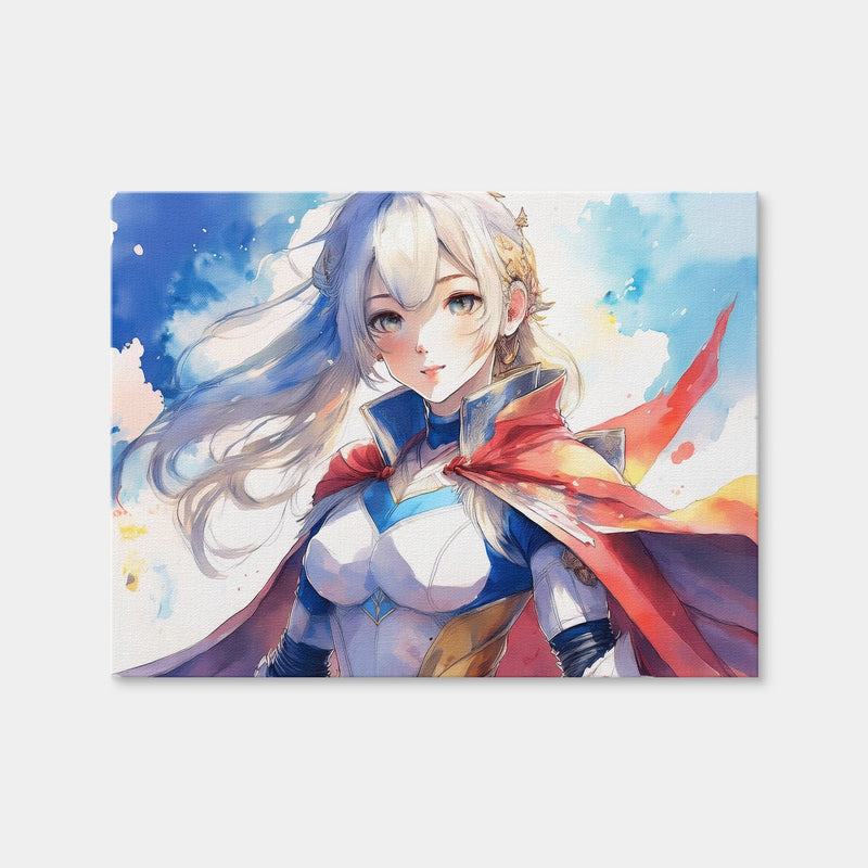AUTO-MOCKUP WHITE | Anime Super Girl | 1 Piece | Gallery Wrap Canvas | group=4x3