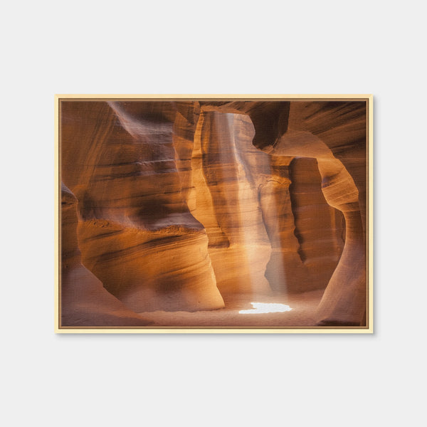 Antelope Canyon Gorgeous Lightbeam Wall Art — Framed Canvas Format preview