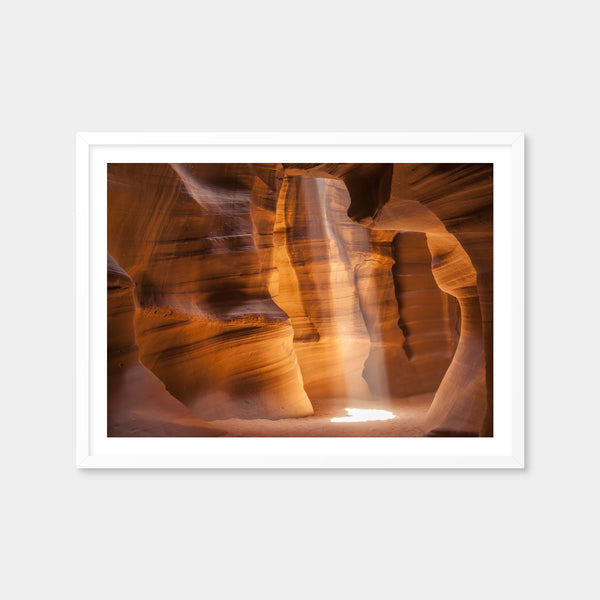 Antelope Canyon Gorgeous Lightbeam Wall Art — Framed Print Format preview
