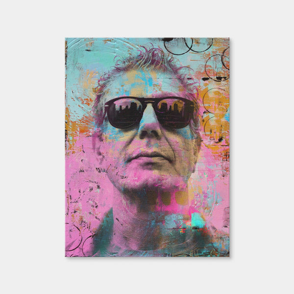 Anthony Bourdain Wall Art — Canvas Wrap Format preview