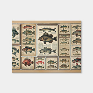 AUTO-MOCKUP WHITE | Antique fish illustrations | 1 Piece | Gallery Wrap Canvas | group=4x3