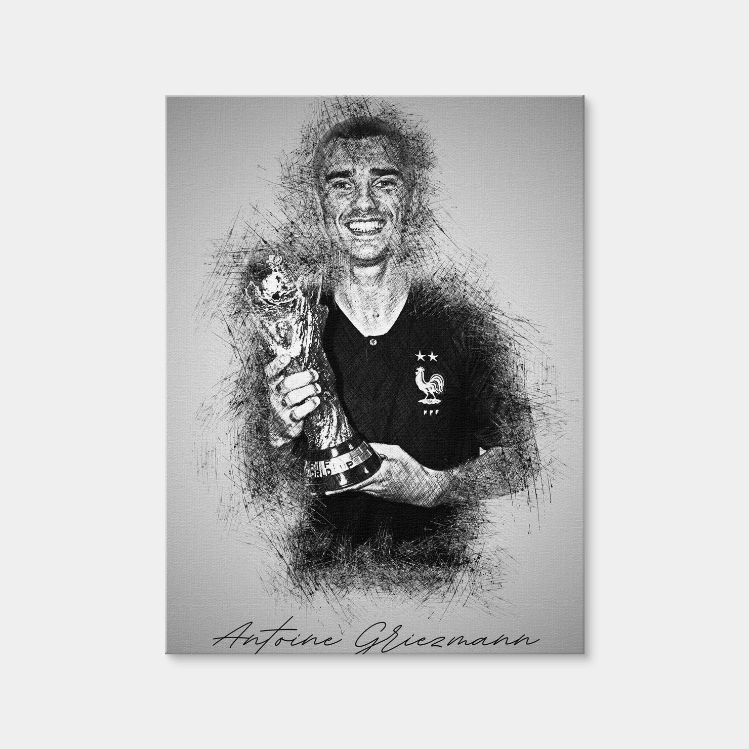 AUTO-MOCKUP WHITE | Antoine Griezmann | 1 Piece | Gallery Wrap Canvas | group=3x4