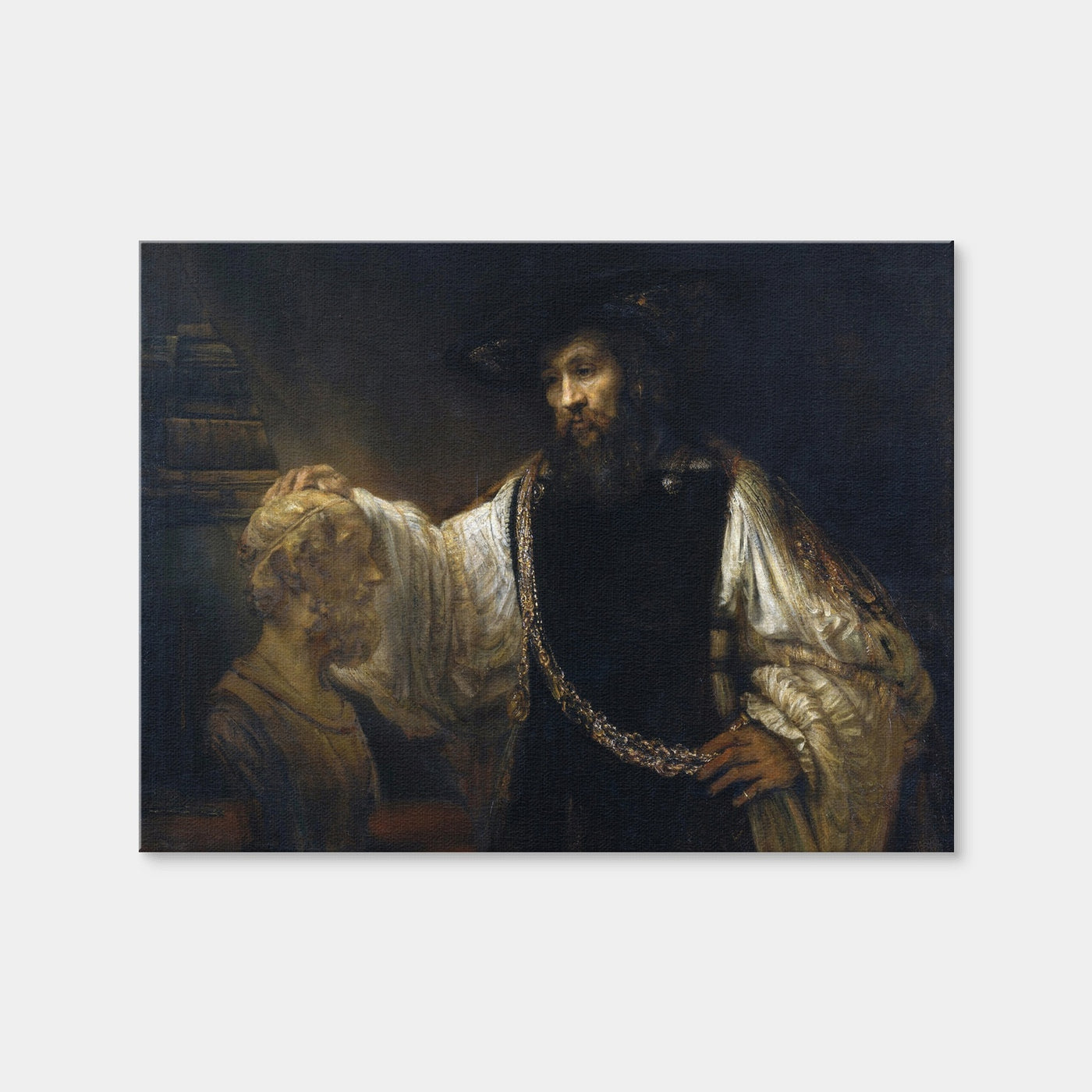 AUTO-MOCKUP WHITE | Aristotle with a Bust of Homer | 1 Piece | Gallery Wrap Canvas | group=4x3