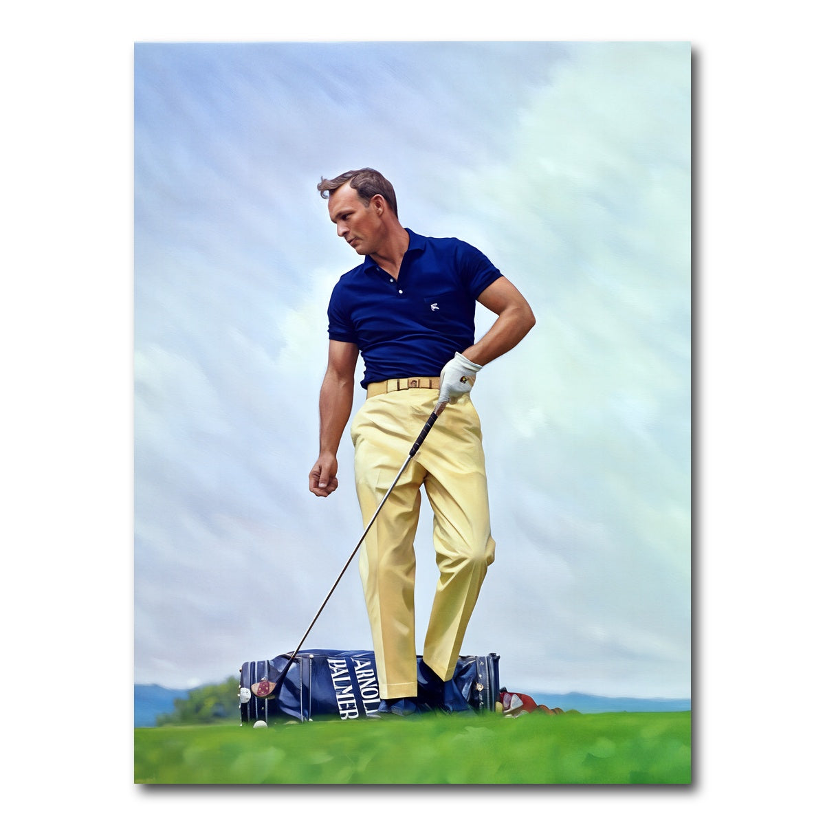 AUTO-MOCKUP WHITE | Arnold Palmer Portrait | 1 Piece | Gallery Wrap Canvas | group=3x4