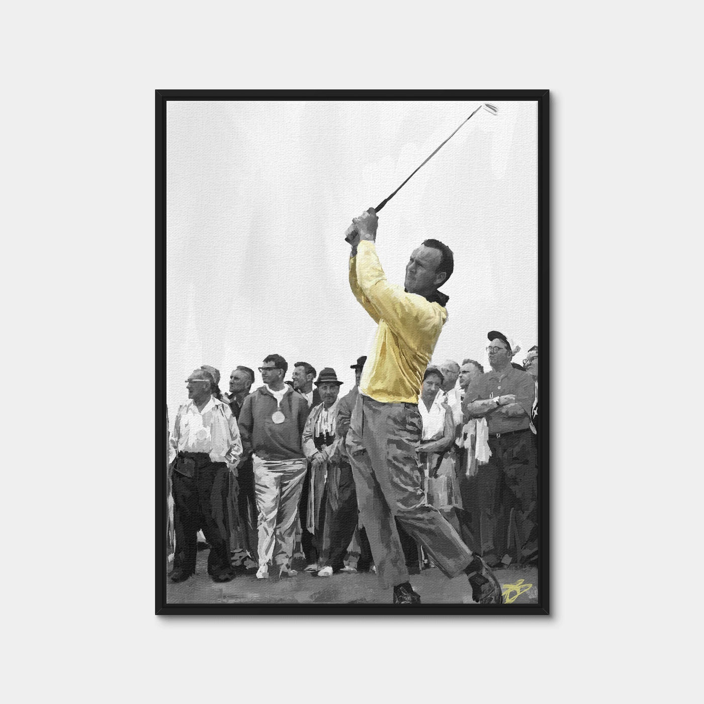 AUTO-MOCKUP WHITE | Arnold Palmer Tee Shot | 1 Piece | Black Framed Canvas | group=3x4
