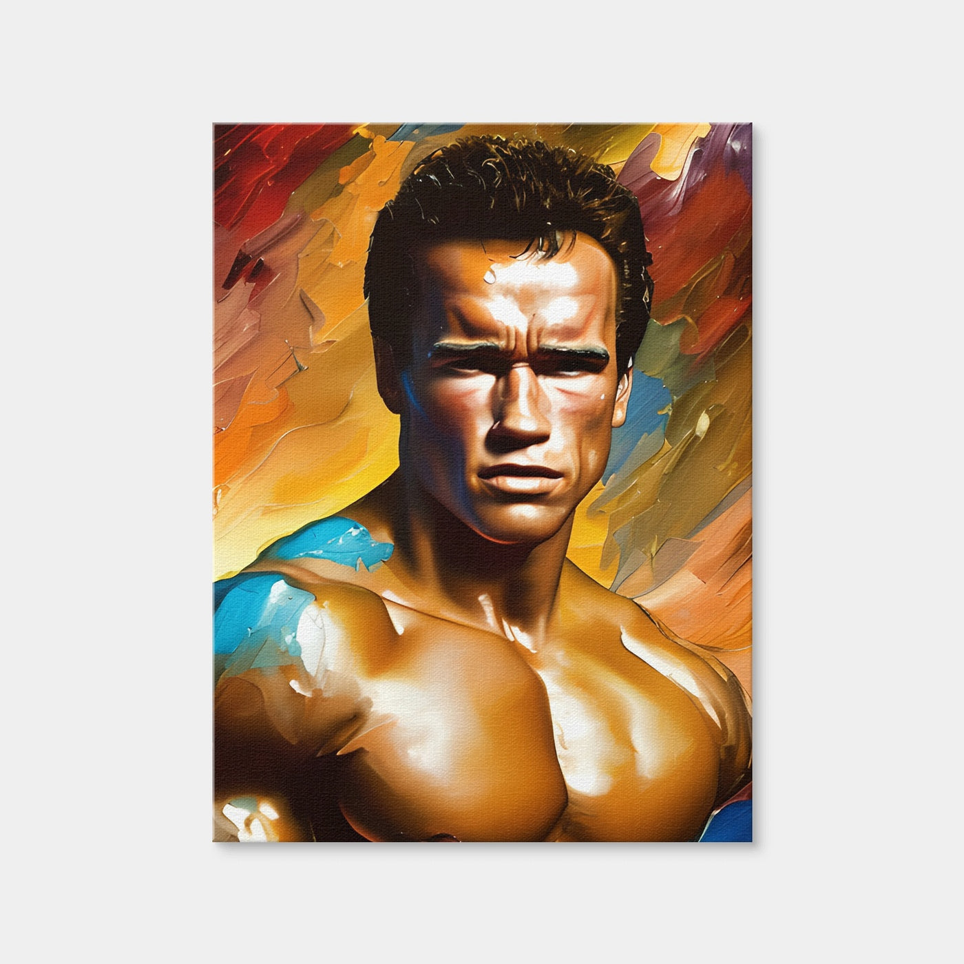 AUTO-MOCKUP WHITE | Arnold Schwarzenegger Pecs | 1 Piece | Gallery Wrap Canvas | group=3x4