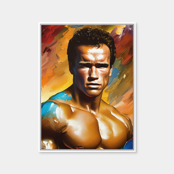 Arnold Schwarzenegger Pecs Wall Art — Framed Canvas Format preview