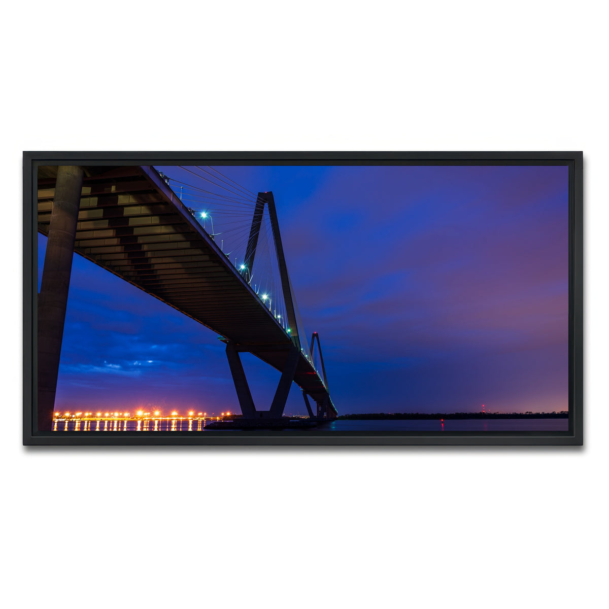 AUTO-MOCKUP WHITE | Arthur Ravenel Jr. Bridge SC | 1 Piece | Black Framed Canvas | group=2x1