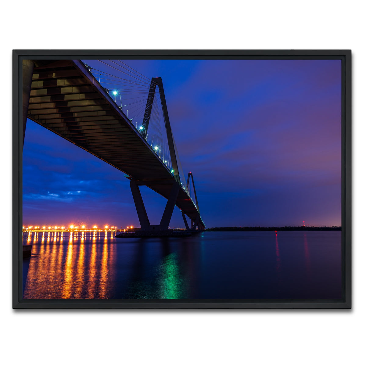 AUTO-MOCKUP WHITE | Arthur Ravenel Jr. Bridge SC | 1 Piece | Black Framed Canvas | group=4x3