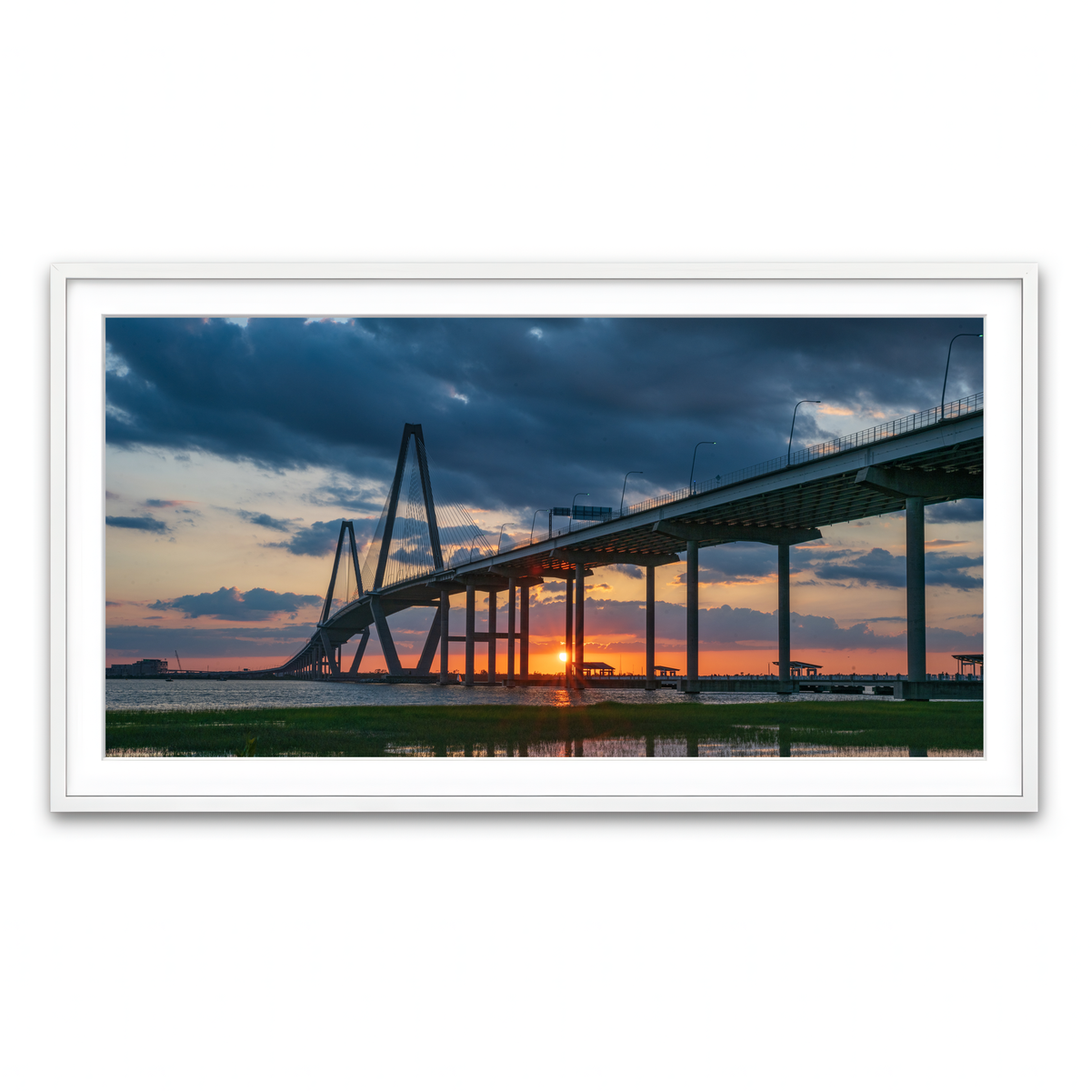 Framed Print 2x1 White