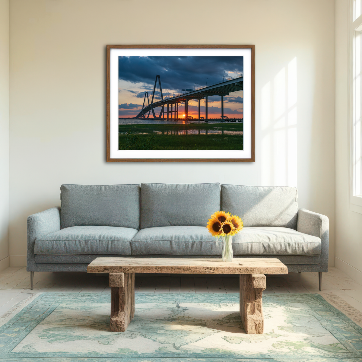 AUTO-MOCKUP ROOM | Arthur Ravenel Jr. Bridge Wall Art