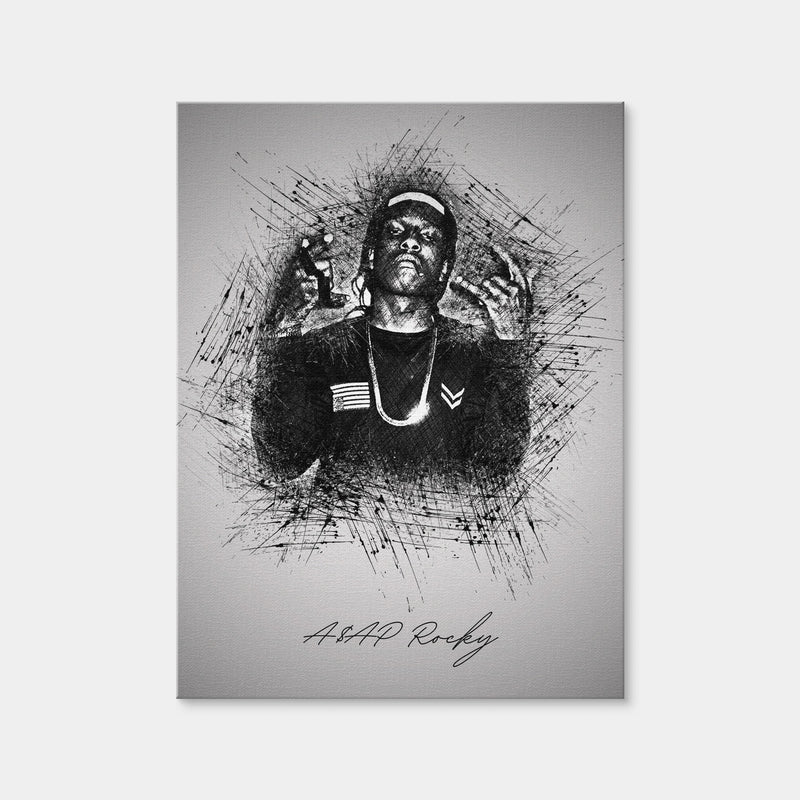 AUTO-MOCKUP WHITE | Asap Rocky Hands | 1 Piece | Gallery Wrap Canvas | group=3x4