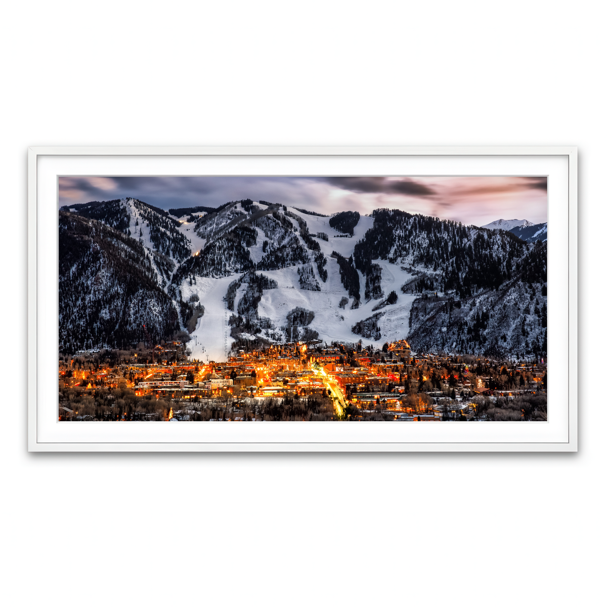 Framed Print 2x1 White