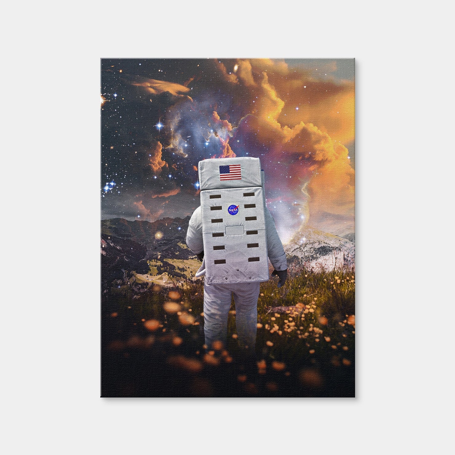 AUTO-MOCKUP WHITE | Astro Flower Canvas Art | 1 Piece | Gallery Wrap Canvas | group=3x4