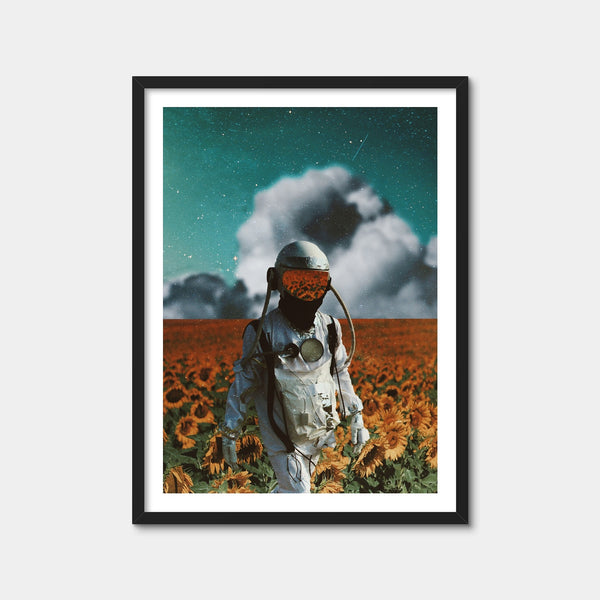 Astro Sun Flower Wall Art — Framed Print Format preview