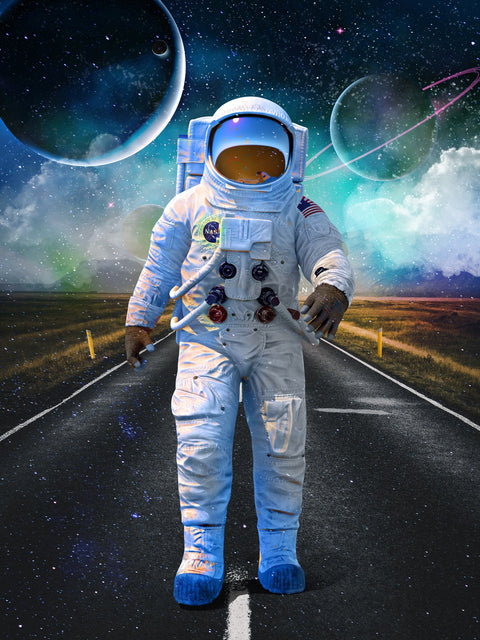 Astronaut Road Wall Art
