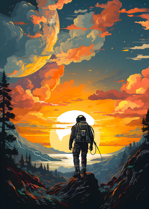 Astronaut Travelling Wall Art