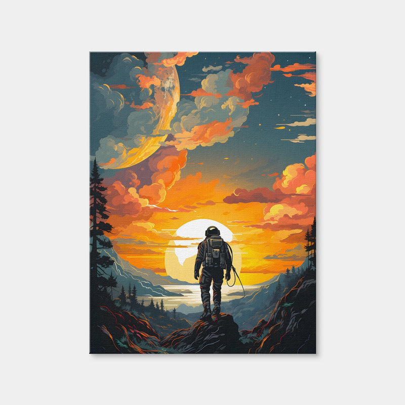 AUTO-MOCKUP WHITE | Astronaut Travelling | 1 Piece | Gallery Wrap Canvas | group=3x4