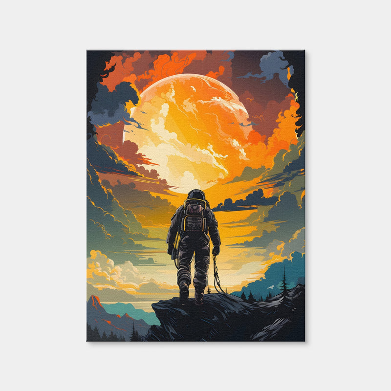 AUTO-MOCKUP WHITE | Astronaut in the Sun | 1 Piece | Gallery Wrap Canvas | group=3x4