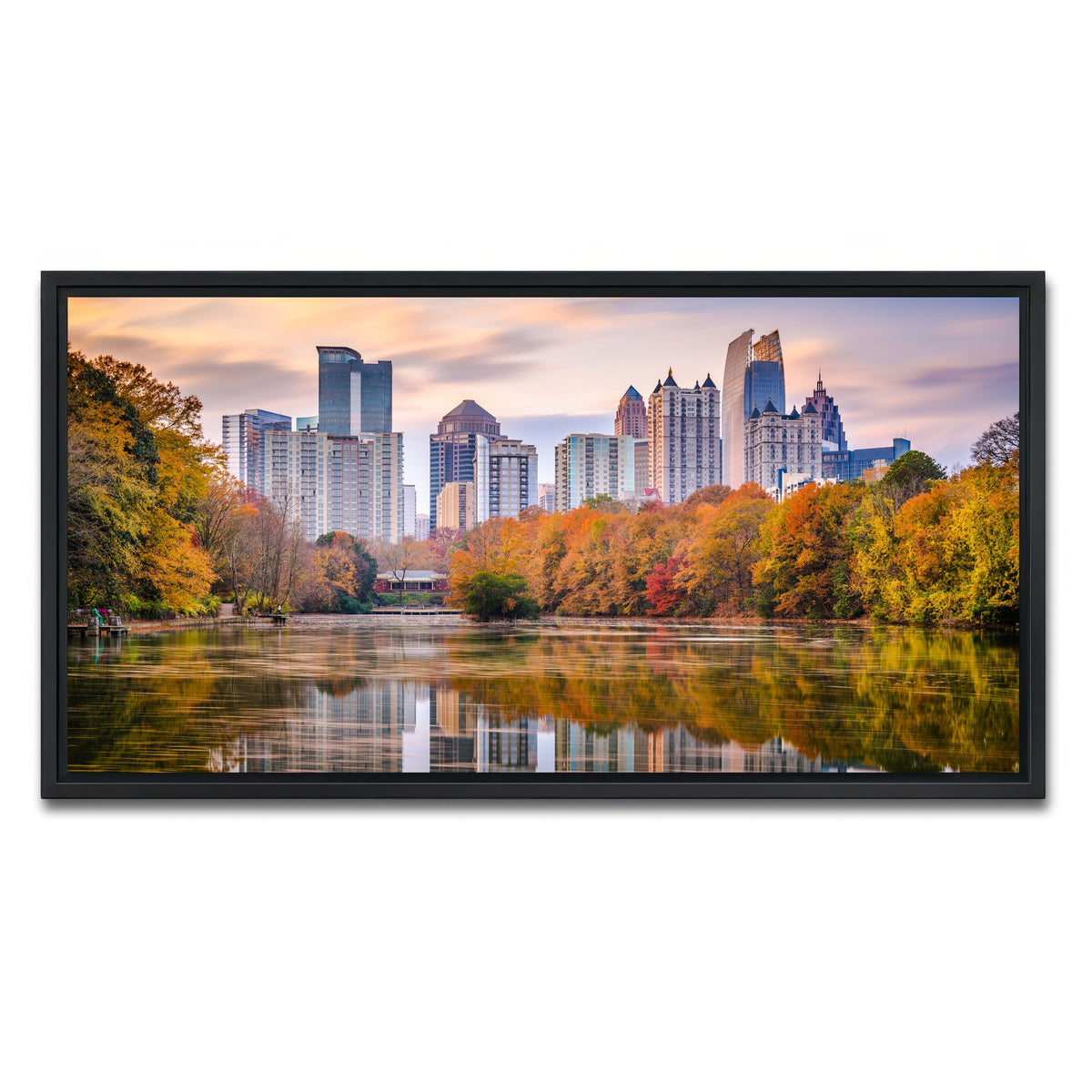 AUTO-MOCKUP WHITE | Atlanta From The Park | 1 Piece | Black Framed Canvas | group=2x1