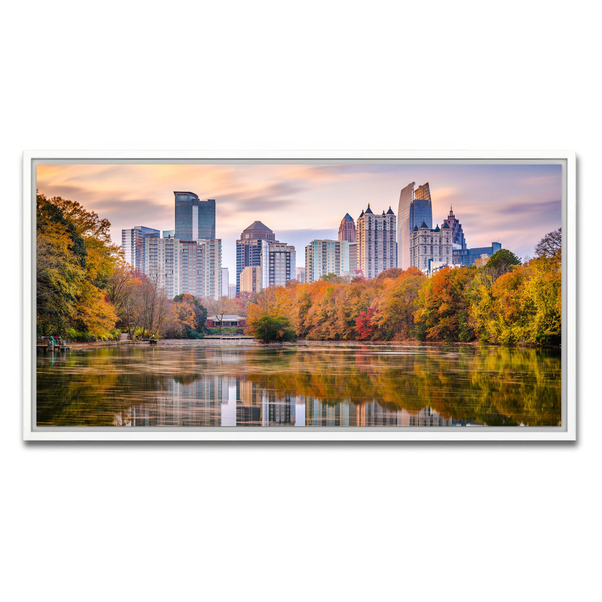 AUTO-MOCKUP WHITE | Atlanta From The Park | 1 Piece | White Framed Canvas | group=2x1