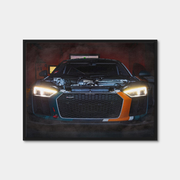 Audi R8 Racing Wall Art — Framed Canvas Format preview
