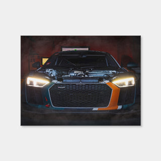 AUTO-MOCKUP WHITE | Audi R8 Racing | 1 Piece | Gallery Wrap Canvas | group=4x3