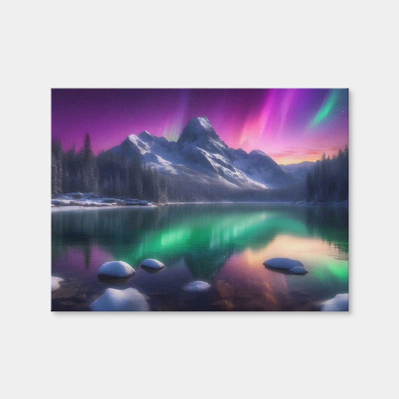 AUTO-MOCKUP WHITE | Aurora Mountain | 1 Piece | Gallery Wrap Canvas | group=4x3