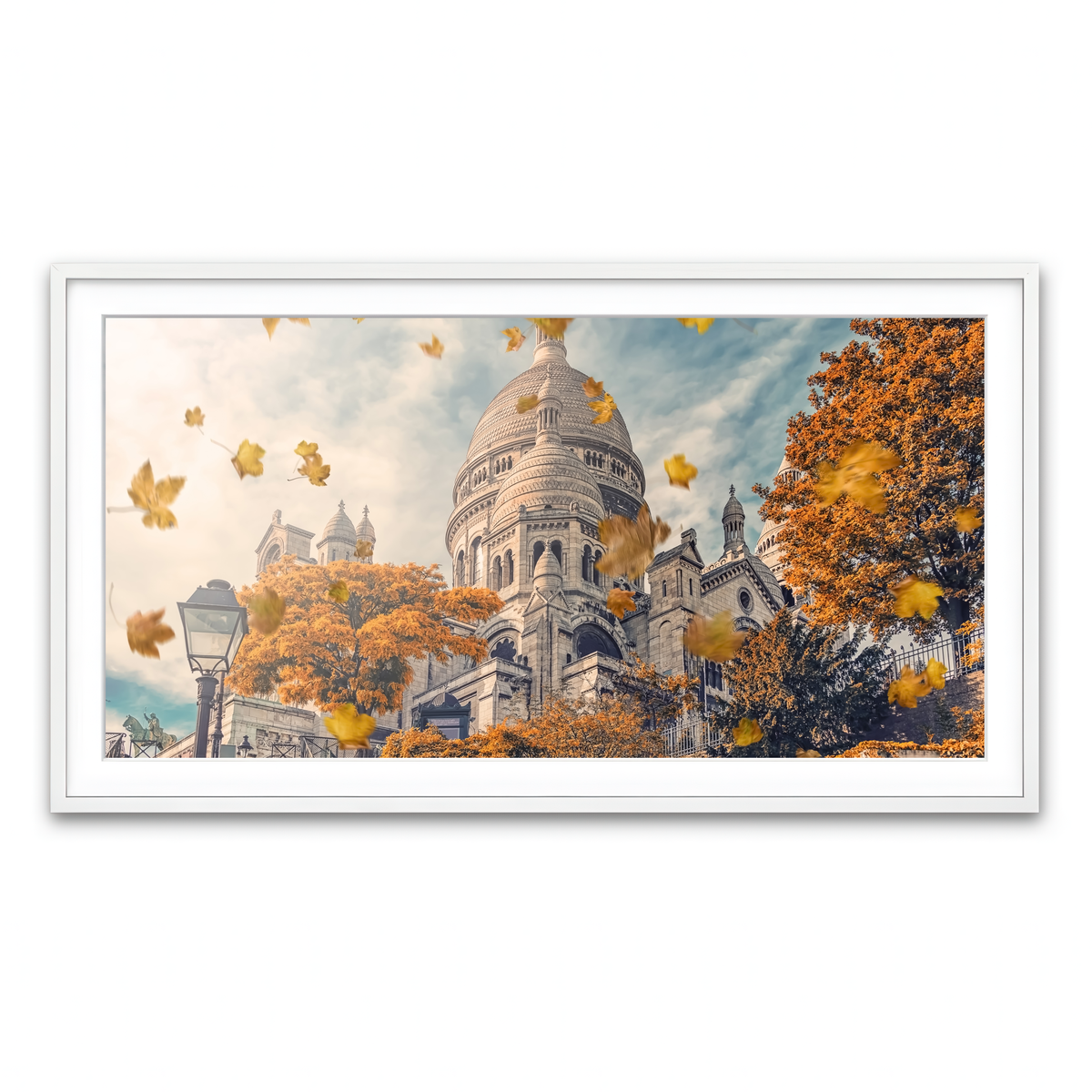 Framed Print 2x1 White