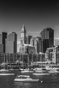BOSTON Financial District Monochrome Wall Art