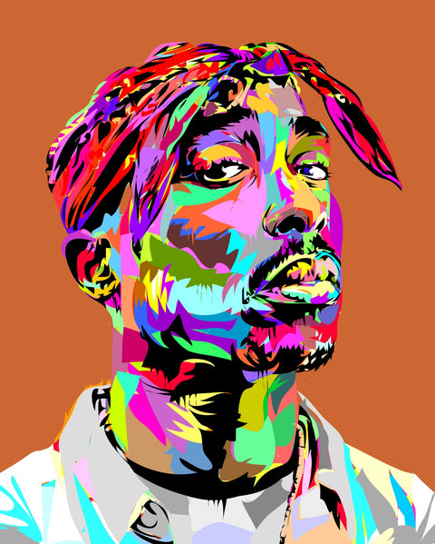 BROWN TUPAC RED Wall Art