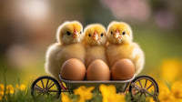Baby Chicken Eggs Wall Art