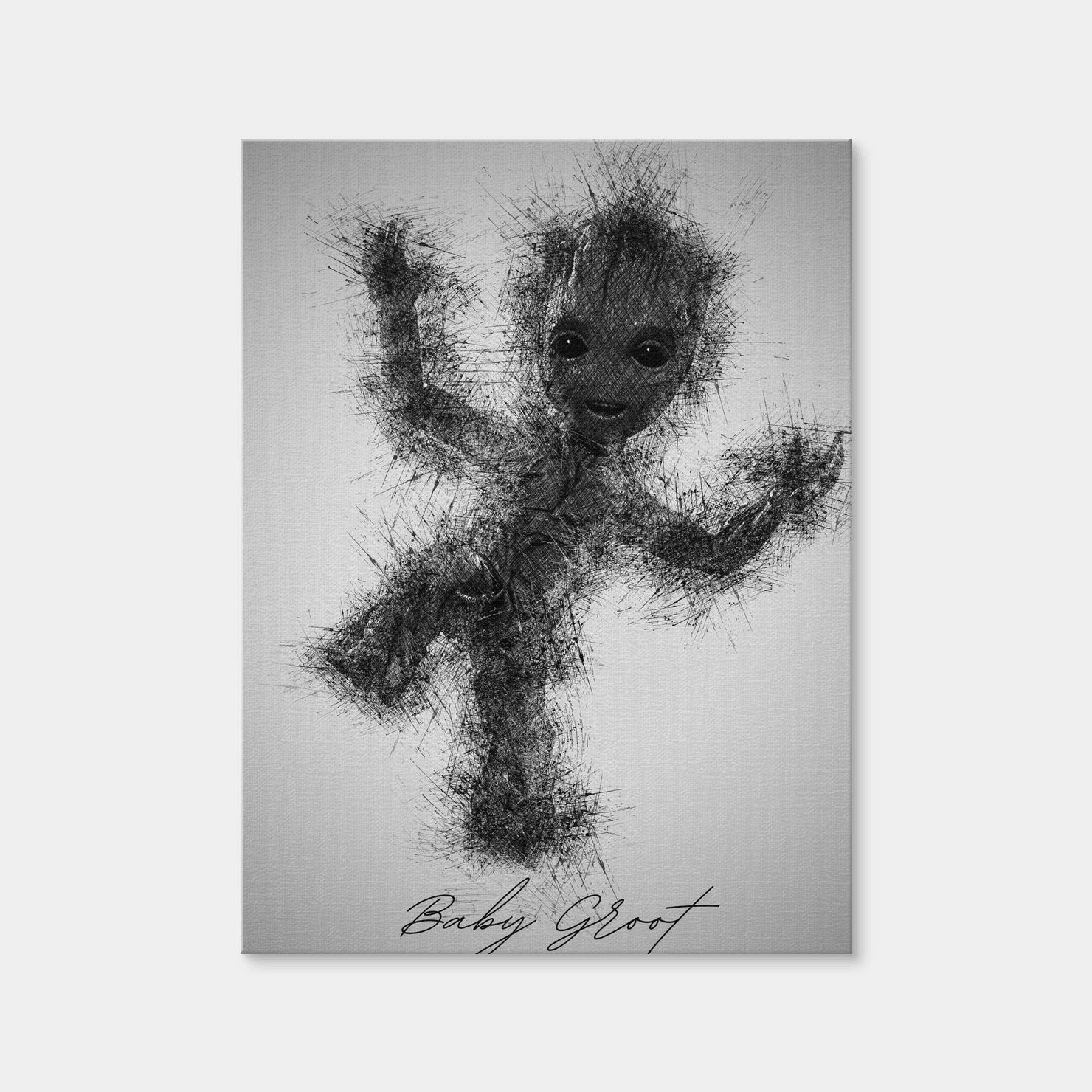 AUTO-MOCKUP WHITE | Baby Groot | 1 Piece | Gallery Wrap Canvas | group=3x4