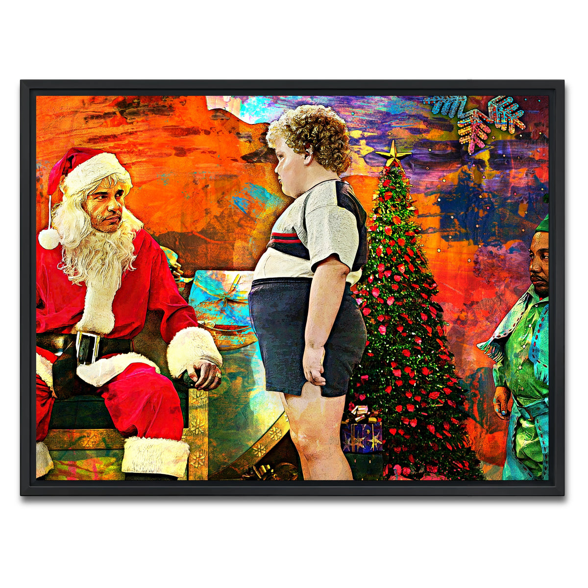 AUTO-MOCKUP WHITE | Bad Santa | 1 Piece | Black Framed Canvas | group=4x3