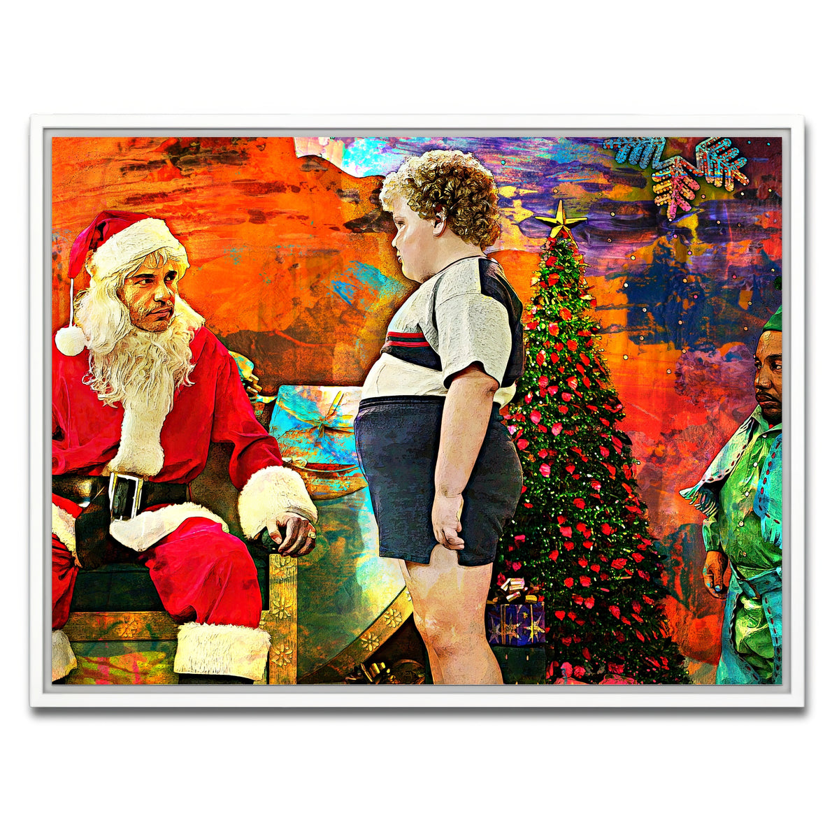 AUTO-MOCKUP WHITE | Bad Santa | 1 Piece | White Framed Canvas | group=4x3