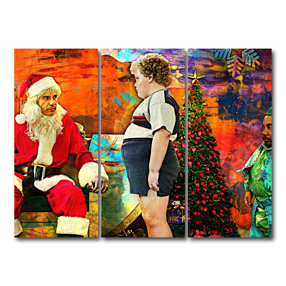 AUTO-MOCKUP WHITE | Bad Santa | 3 Piece | Gallery Wrap Canvas | group=8x18