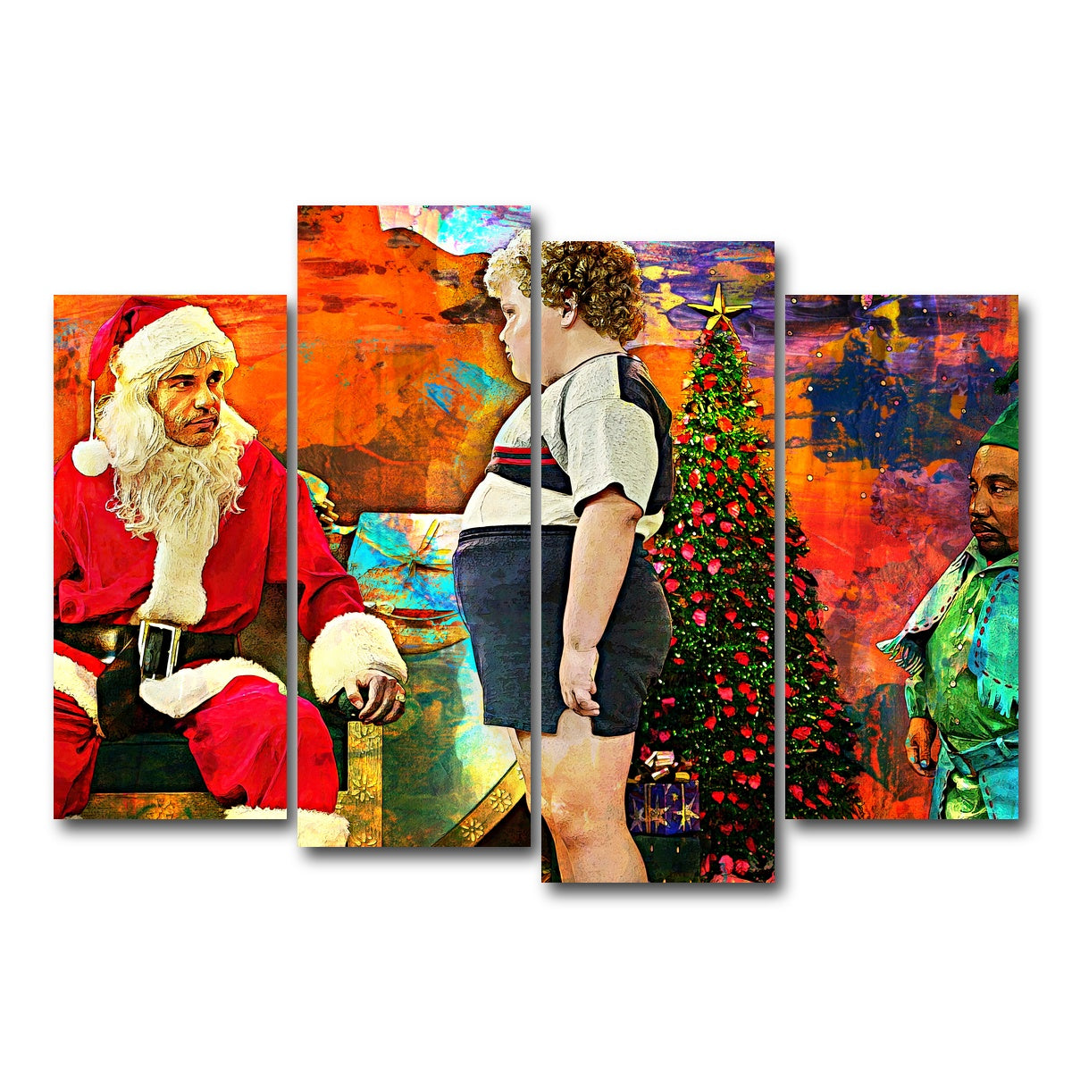 AUTO-MOCKUP WHITE | Bad Santa | 4 Piece | Gallery Wrap Canvas | group=4_normal