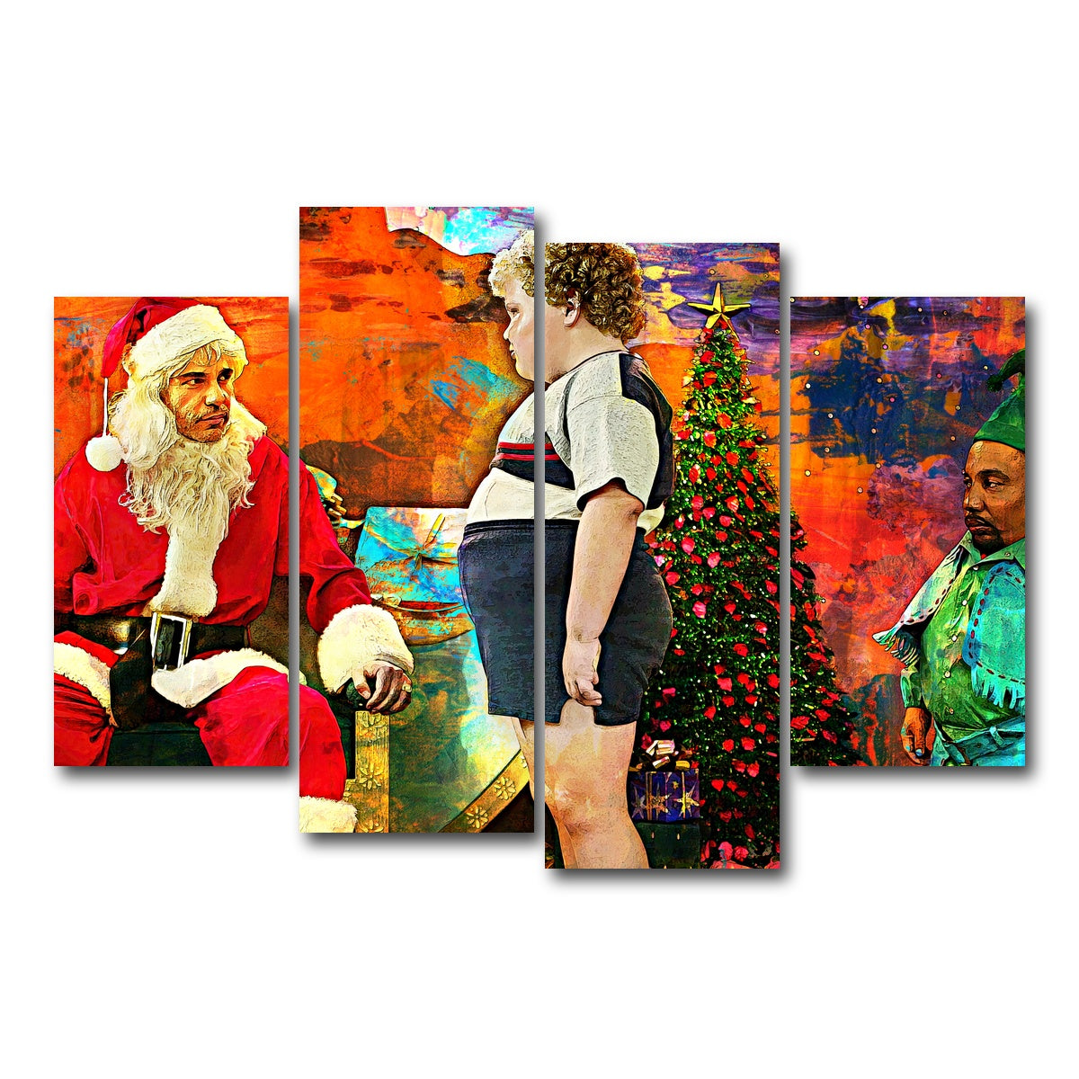 AUTO-MOCKUP WHITE | Bad Santa | 4 Piece | Gallery Wrap Canvas | group=4_short