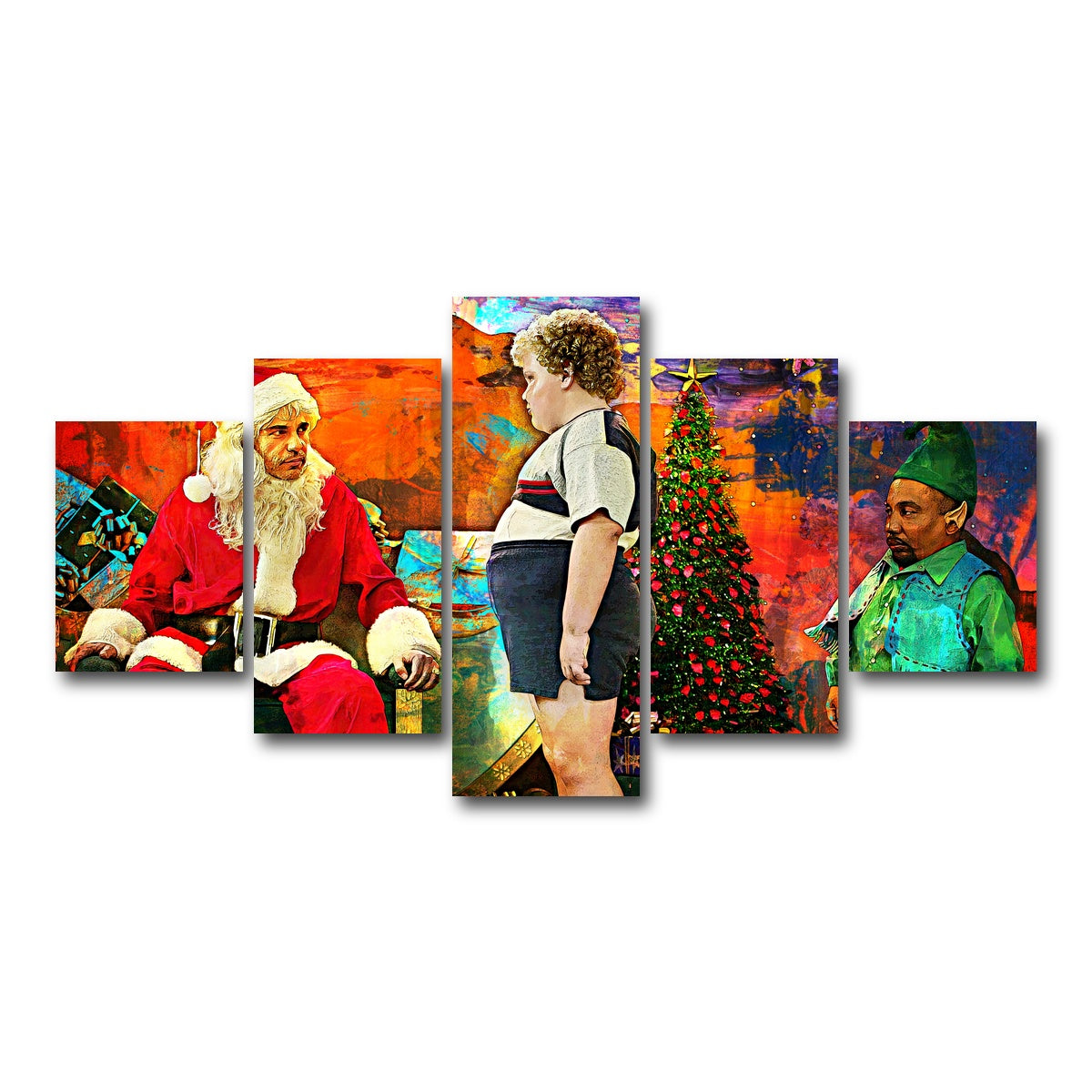 AUTO-MOCKUP WHITE | Bad Santa | 5 Piece | Gallery Wrap Canvas | group=5_short