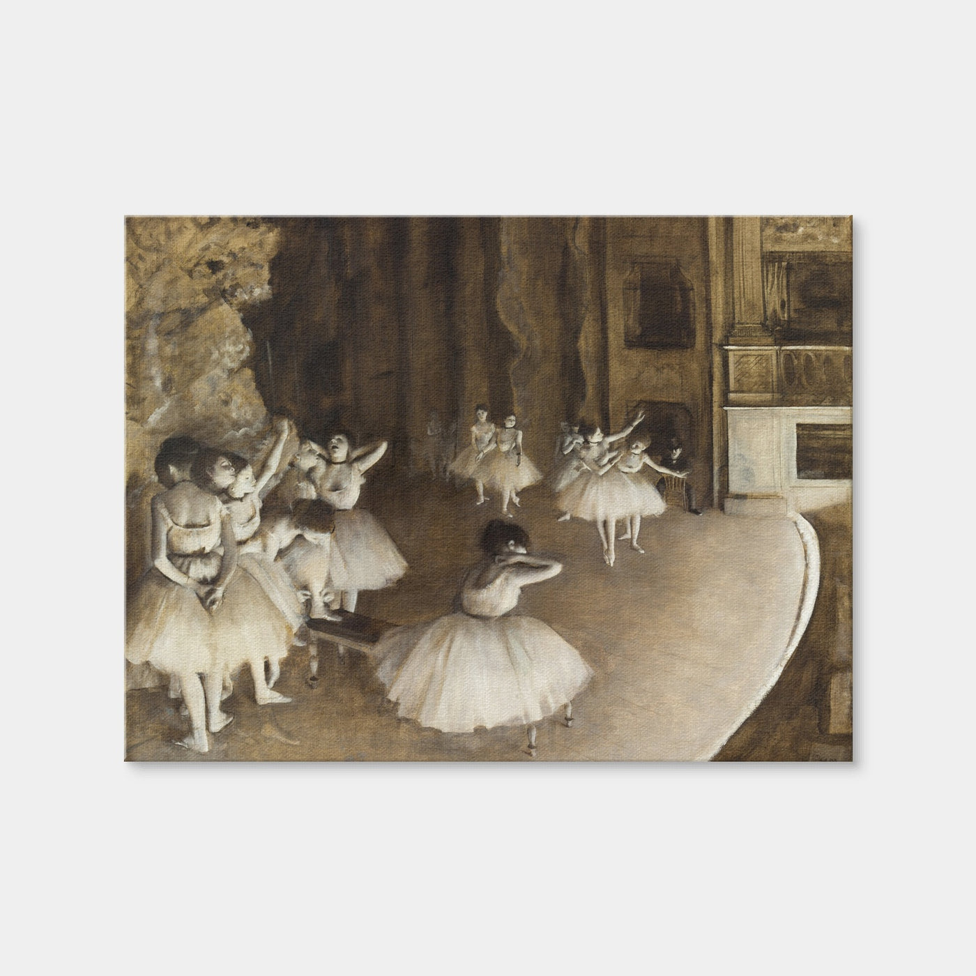 AUTO-MOCKUP WHITE | Ballet Rehearsal | 1 Piece | Gallery Wrap Canvas | group=4x3