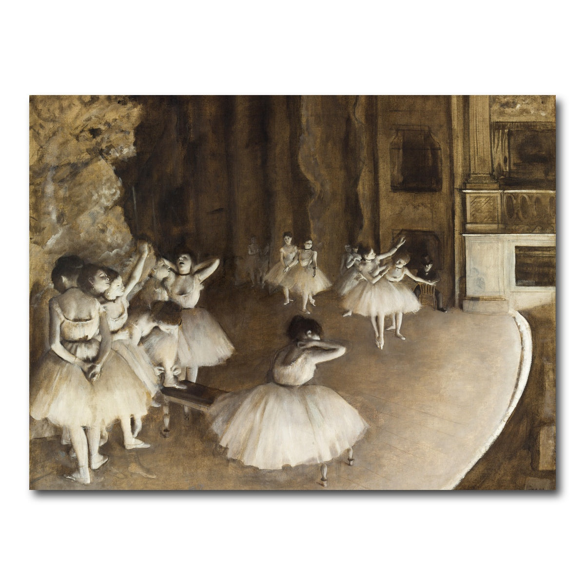 AUTO-MOCKUP WHITE | Ballet Rehearsal | 1 Piece | Gallery Wrap Canvas | group=4x3